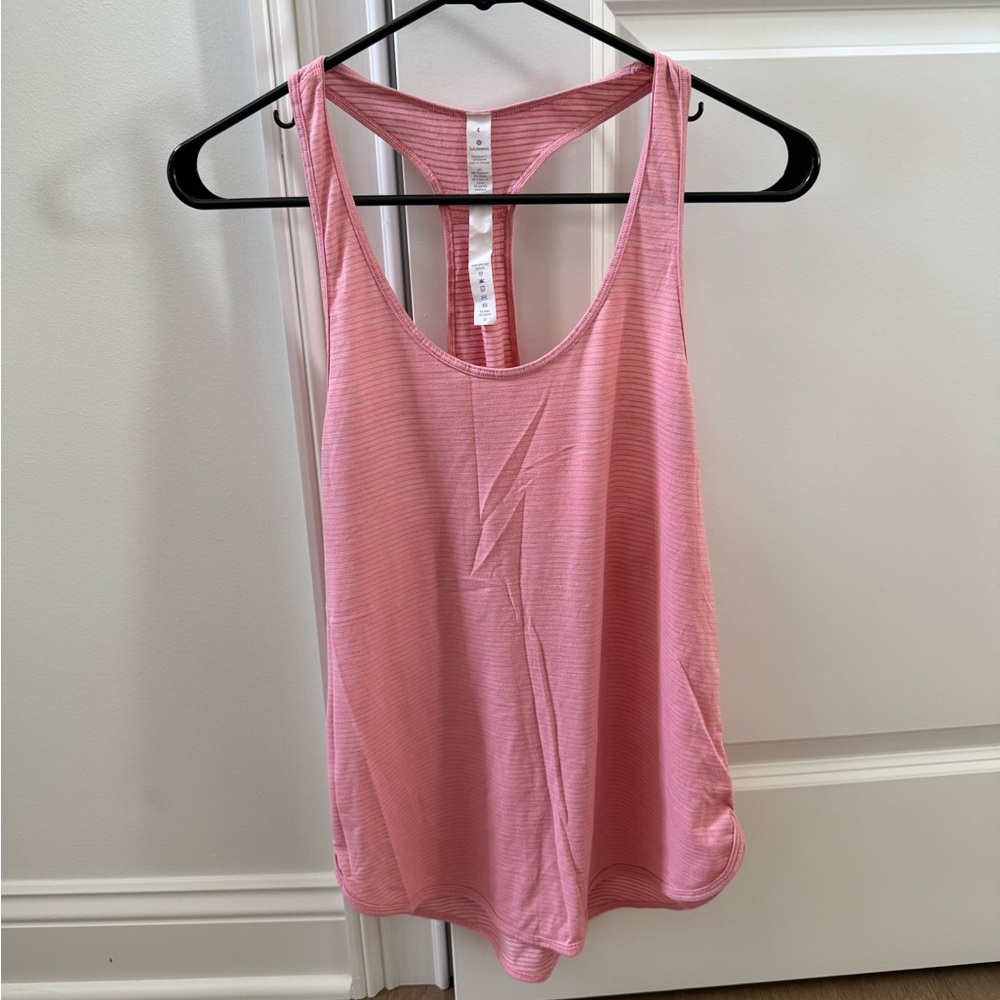 Lululemon Racerback Tank Top Pink Workout Yoga Running Activewear Size 4